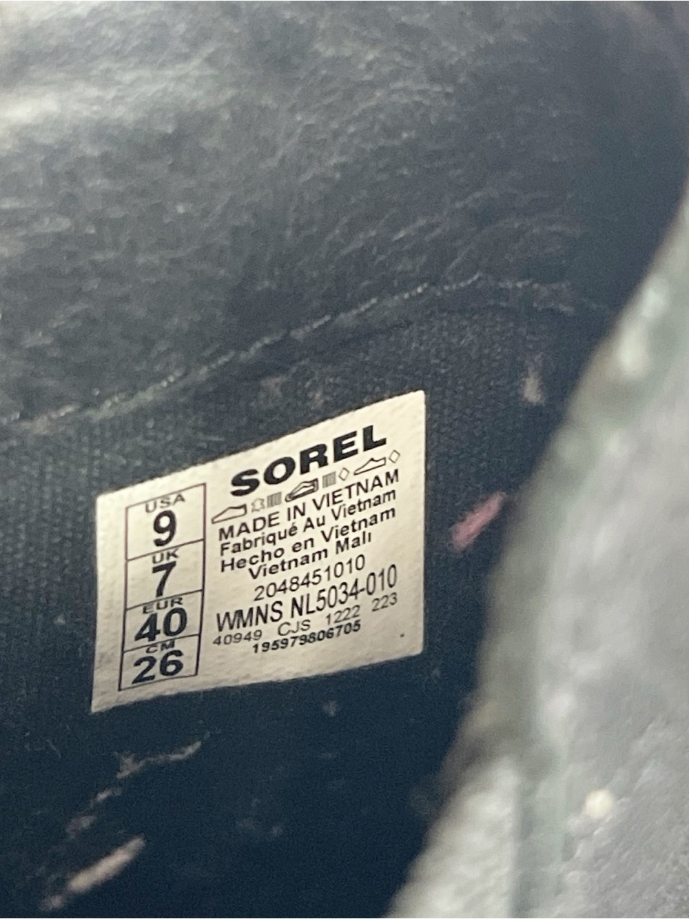Sorel Joan Now Chelsea II Black Waterproof Leather Lug Boots Women’s 9 - Picture 7 of 8